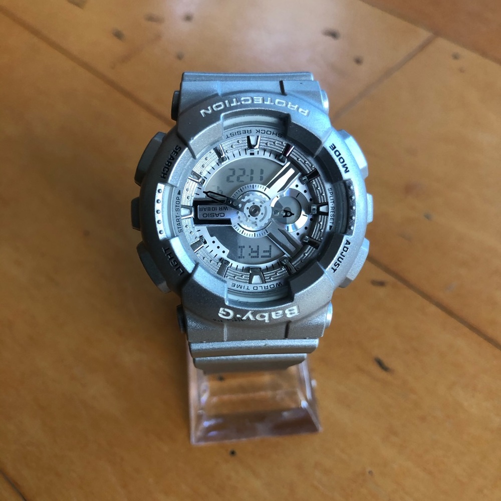 Baby G Shock Silver Watch